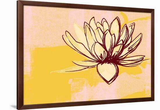 Lotus Pop (Yellow)-null-Framed Art Print