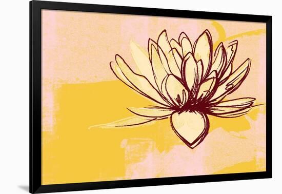 Lotus Pop (Yellow)-null-Framed Art Print