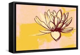 Lotus Pop (Yellow)-null-Framed Stretched Canvas