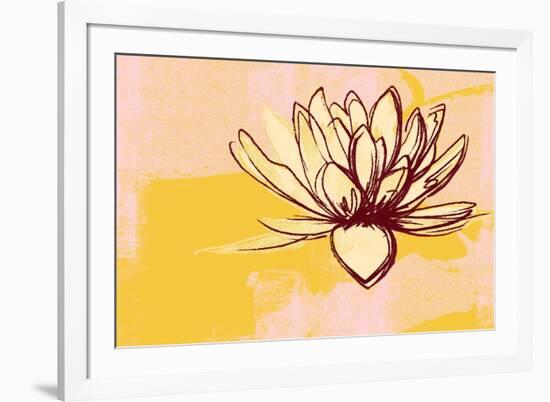 Lotus Pop (Yellow)-null-Framed Art Print