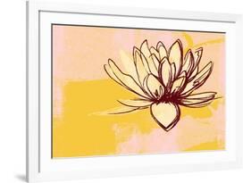 Lotus Pop (Yellow)-null-Framed Art Print