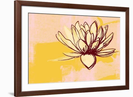 Lotus Pop (Yellow)-null-Framed Art Print