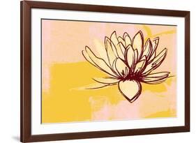 Lotus Pop (Yellow)-null-Framed Art Print