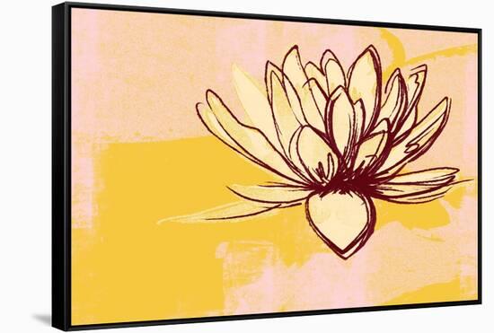 Lotus Pop (Yellow)-null-Framed Stretched Canvas