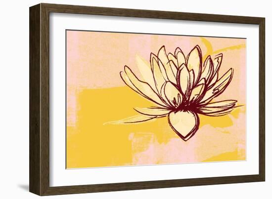 Lotus Pop (Yellow)-null-Framed Premium Giclee Print