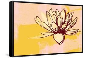 Lotus Pop (Yellow)-null-Framed Stretched Canvas