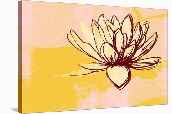 Lotus Pop (Yellow)-null-Stretched Canvas