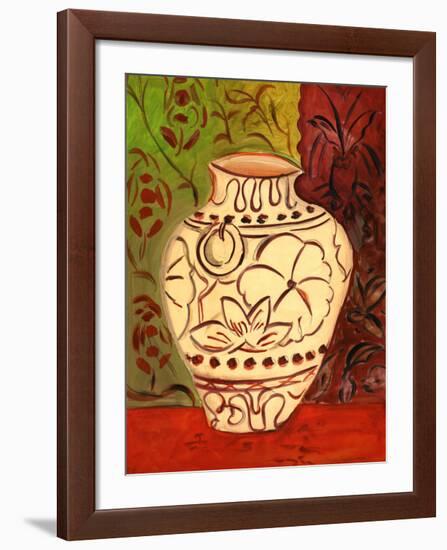 Lotus Pot I-Joyce Lieberman-Framed Art Print