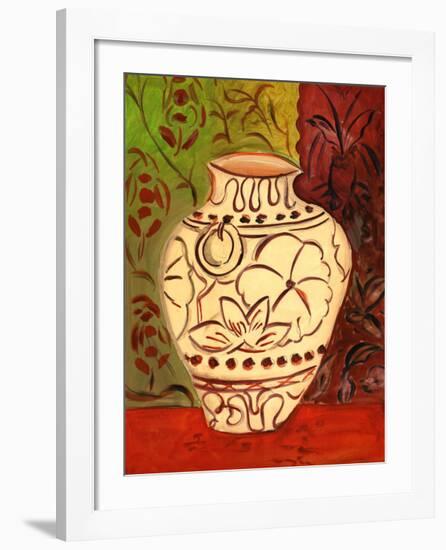 Lotus Pot I-Joyce Lieberman-Framed Art Print