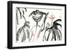 Lotus Study with Coral I-Nan Rae-Framed Premium Giclee Print