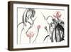 Lotus Study with Coral II-Nan Rae-Framed Premium Giclee Print