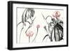 Lotus Study with Coral II-Nan Rae-Framed Premium Giclee Print