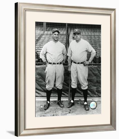 Lou Gehrig And Babe Ruth-null-Framed Photographic Print