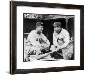 Lou Gehrig & Babe Ruth-null-Framed Photographic Print