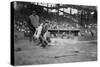 Lou Gehrig Sliding into Home Plate Baseball Photograph - New York, NY-Lantern Press-Stretched Canvas