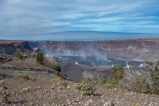 View of the Caldera of the Kilauea Volcano, the Most Active of the Five Volcanoes that Form Hawaii-LouieLea-Photographic Print