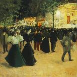 La Fête foraine, Place Pigalle. (Funfair, Place Pigalle)-Louis Abel-Truchet-Stretched Canvas