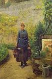 Woman with Watering Cans-Louis Adan-Stretched Canvas