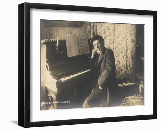 Louis-Albert Bourgault-Ducoudray French Composer and Musicologist-Henri Manuel-Framed Photographic Print