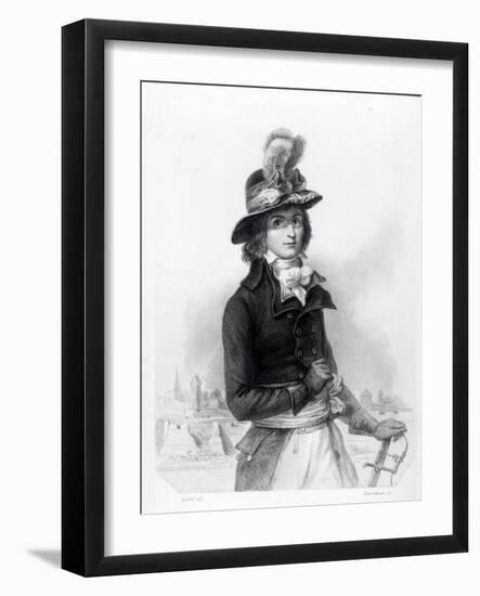 Louis Antoine De Saint-Just, Engraved by Bosselman-Denis Auguste Marie Raffet-Framed Giclee Print