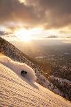 Splitboarder Maxwell Jeffrey Morrill Boots To The Summit Of Toledo Bowl, Wasatch Mountains, Utah-Louis Arevalo-Photographic Print