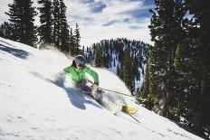 Hannah Whitney Skiing The Fresh Snow At Alta Ski Area, Utah-Louis Arevalo-Photographic Print