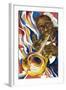 Louis Armstrong: Collage-Shen-Framed Art Print