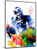 Louis Armstrong Watercolor-Jack Hunter-Mounted Art Print