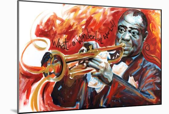 Louis Armstrong: What a Wonderful World-Shen-Mounted Art Print