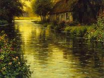 Country Women Fishing on a Summer Afternoon, (Oil on Canvas)-Louis Aston Knight-Giclee Print