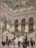 La Salle des Sept-Cheminées au Louvre, vue depuis la salle des Bijoux-Louis Beroud-Giclee Print