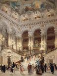 La Salle des Sept-Cheminées au Louvre, vue depuis la salle des Bijoux-Louis Beroud-Giclee Print