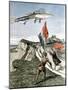 Louis Bleriot (1872-193), French Aviator, Flying over the Cliffs at Dover, 1909-null-Mounted Giclee Print