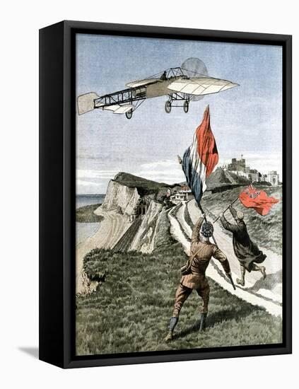 Louis Bleriot (1872-193), French Aviator, Flying over the Cliffs at Dover, 1909-null-Framed Stretched Canvas