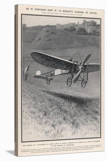 Louis Bleriot Flies the Channel Landing at Dover 37 Minutes after Take-Off from Near Calais-Samuel Begg-Stretched Canvas