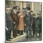 Louis Bleriot with Wife and Well Wishers after Flight-null-Mounted Art Print