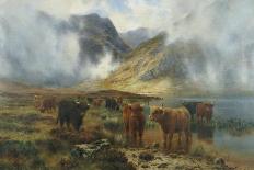 A Highland Drove at Strathfillan, Perthshire-Louis Bosworth Hurt-Giclee Print