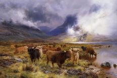 A Highland Drove at Strathfillan, Perthshire-Louis Bosworth Hurt-Giclee Print