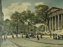 La place de la Madeleine-Louis Braquaval-Framed Stretched Canvas