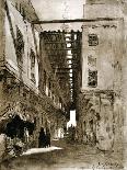 Old Street in Sunlight, Cairo, Egypt, 1928-Louis Cabanes-Giclee Print