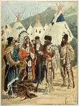 Trading Between Canadian-Louis Charles Bombled-Art Print