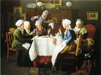 A Grandmother's Tea Party, 1915-Louis Charles Moeller-Framed Giclee Print