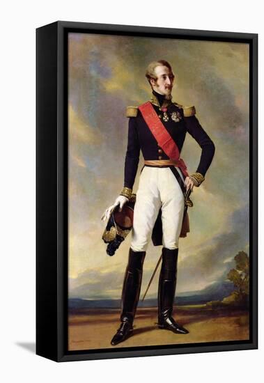 Louis-Charles-Philippe of Orleans (1814-96) Duke of Nemours, 1843-Franz Xaver Winterhalter-Framed Stretched Canvas
