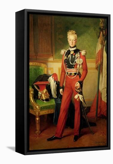 Louis-Charles-Philippe of Orleans Duke of Nemours, 1833-Anton van Ysendyck-Framed Stretched Canvas