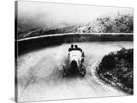 Louis Chiron Driving a Bugatti at a Hill Climb, 1923-null-Stretched Canvas