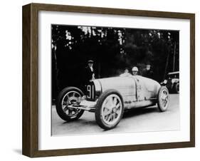 Louis Chiron in a Bugatti, 1927-null-Framed Photographic Print
