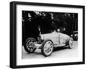 Louis Chiron in a Bugatti, 1927-null-Framed Photographic Print