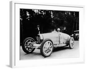 Louis Chiron in a Bugatti, 1927-null-Framed Photographic Print