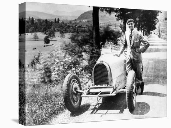 Louis Chiron with His Bugatti Type 51, Near Molsheim, Alsace, France, 1931-null-Stretched Canvas