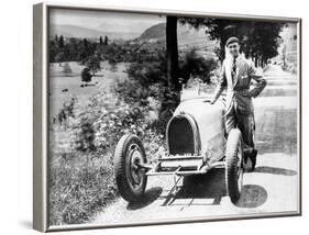 Louis Chiron with His Bugatti Type 51, Near Molsheim, Alsace, France, 1931-null-Framed Photographic Print